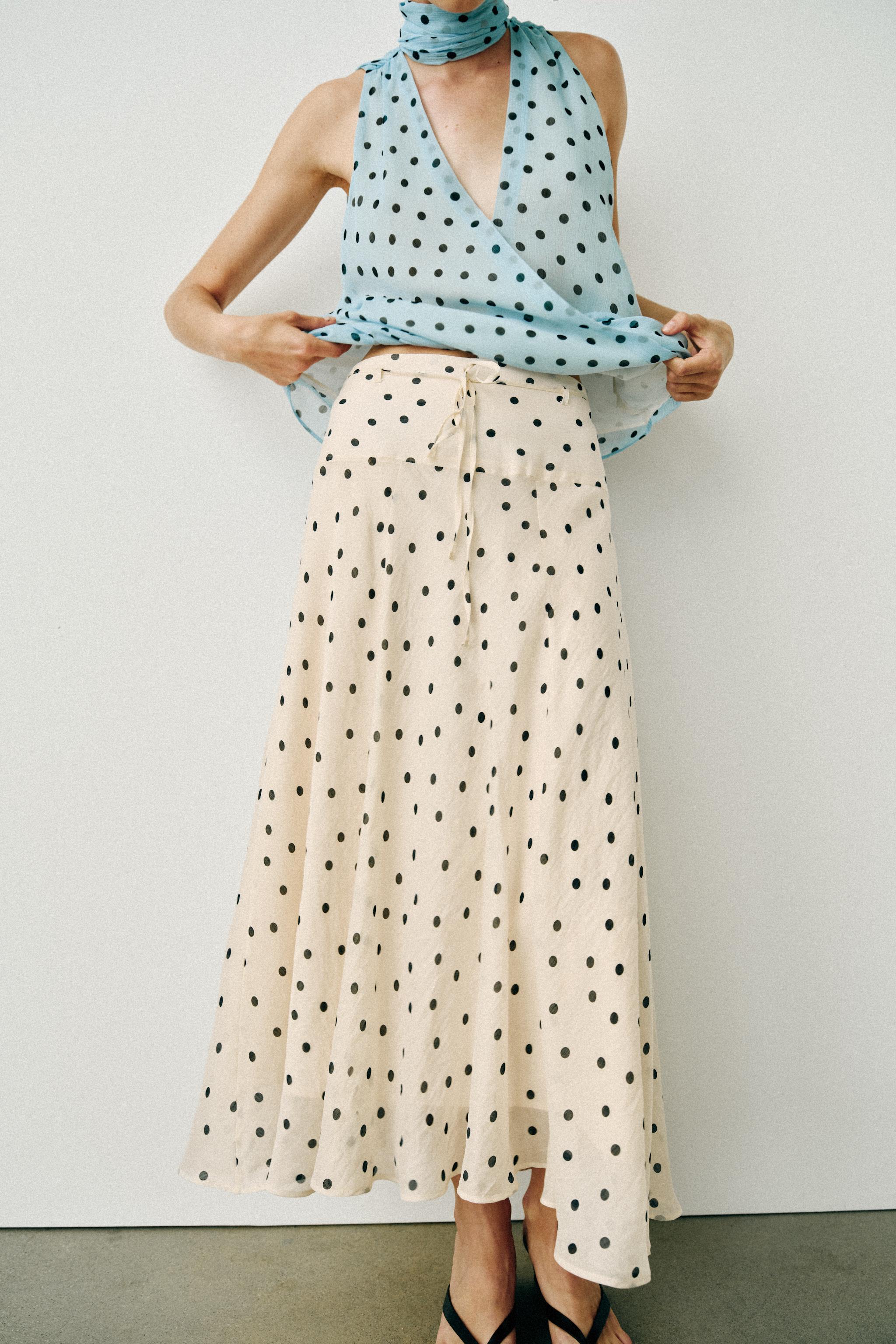 POLKA DOT MIDI SKIRT